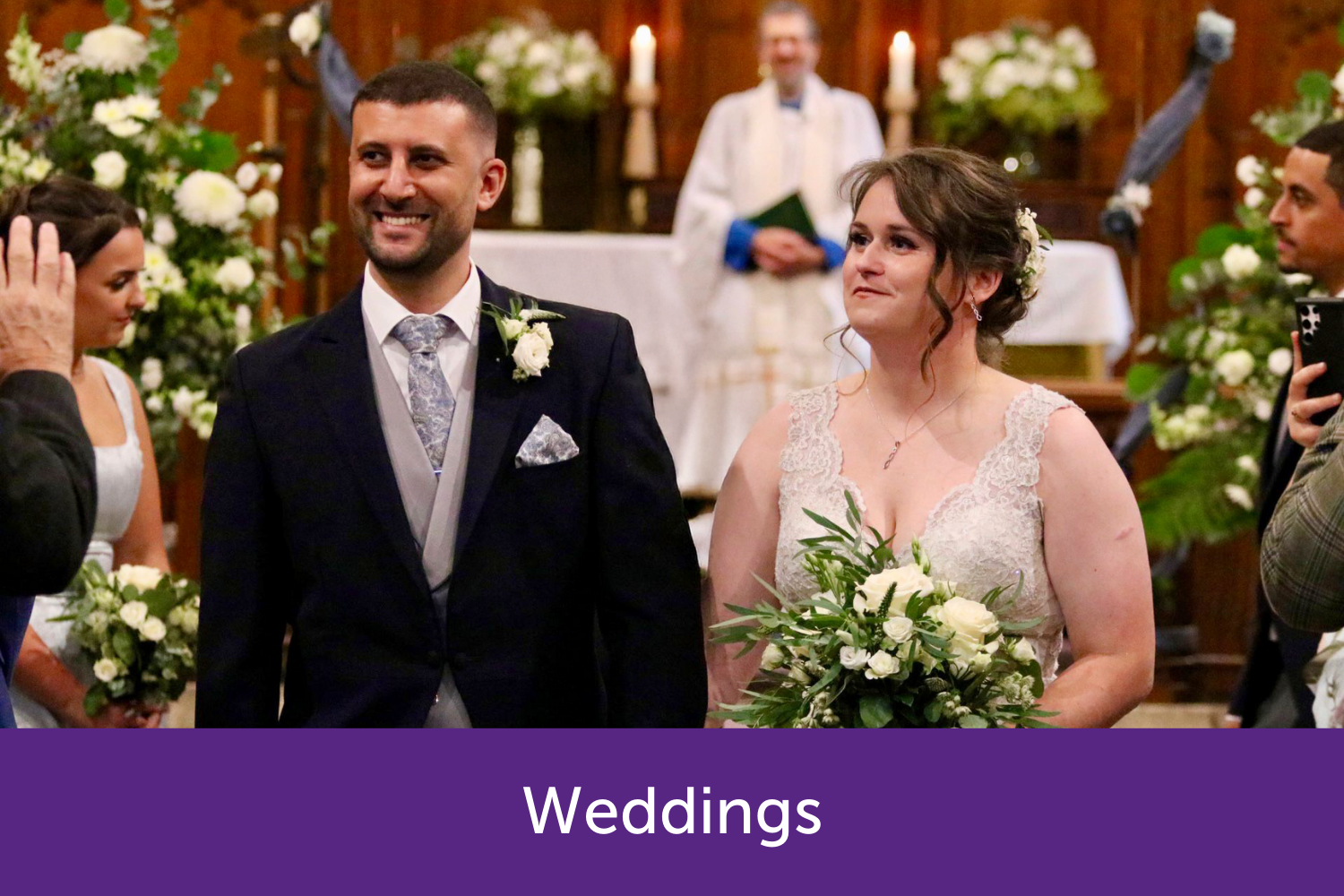 A couple getting married