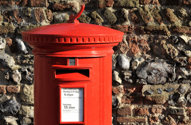 Red letterbox