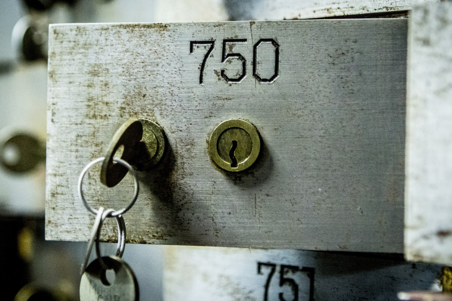 Image of an open safety deposit box