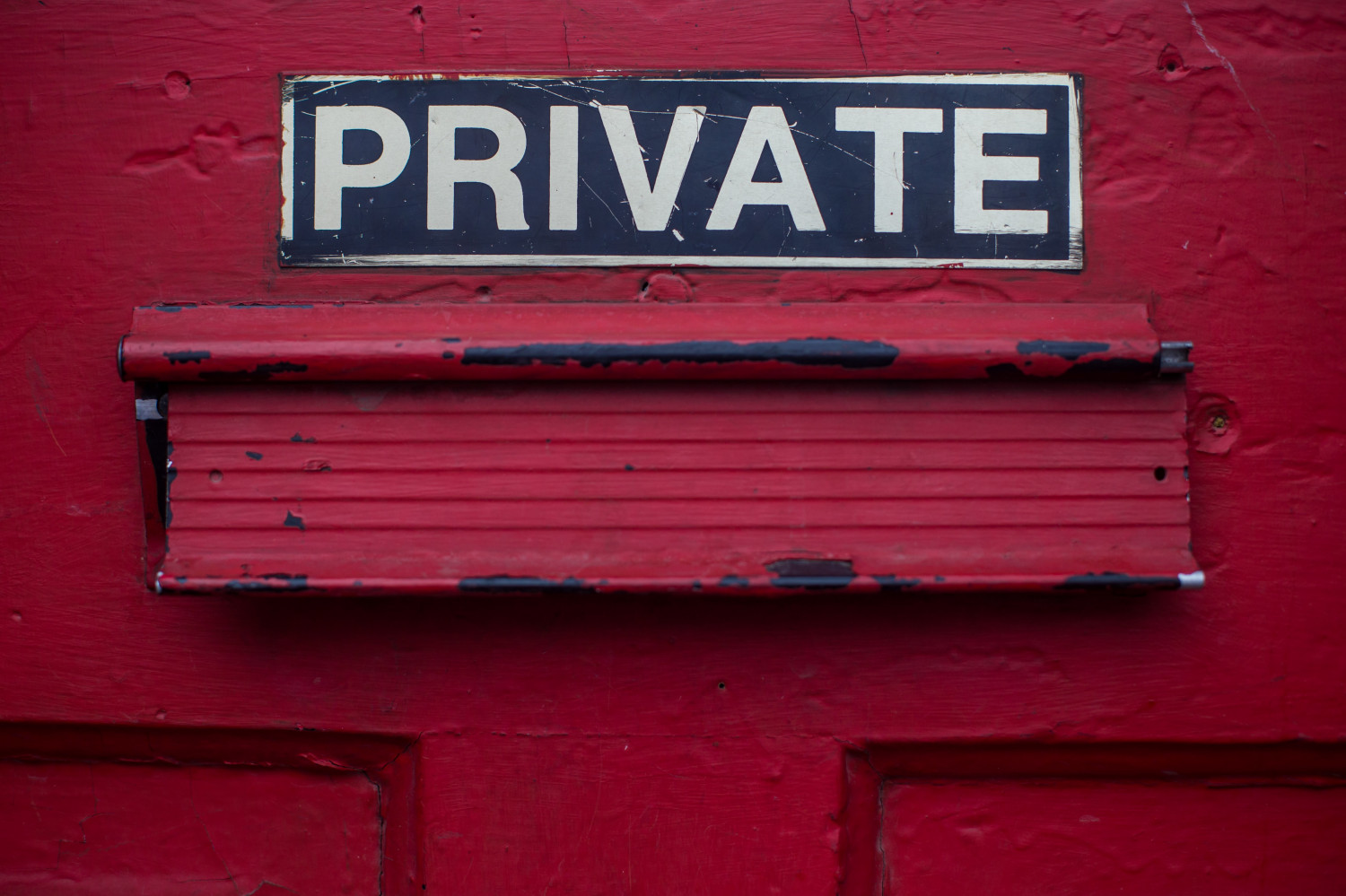 Image of a sign reading 'private'