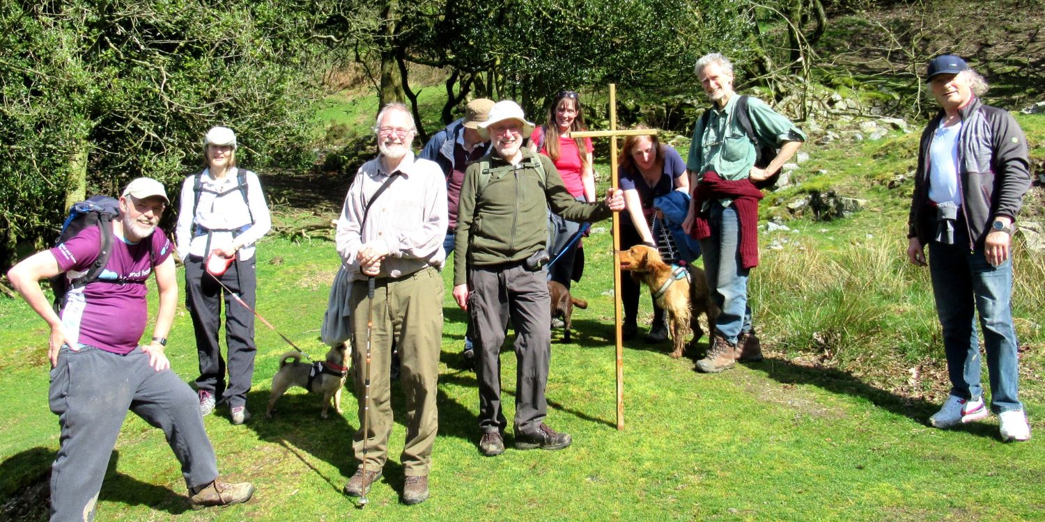 Revd Greg Smith and Good Friday Pilgrim Walkers, South Shropshire