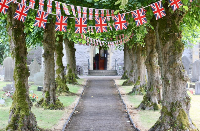 Image of flags flying